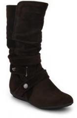 J Collection Calf Length Coffee Boots women