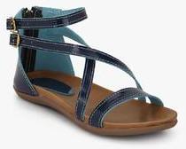 J Collection Navy Blue Buckled Sandals girls