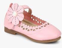 J Collection Pink Mary Jane Lazer Cut Belly Shoes girls