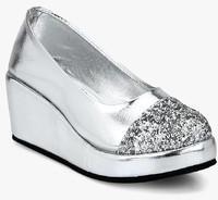 J Collection Silver Metallic Belly Shoes girls