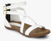 J Collection White Buckled Sandals girls