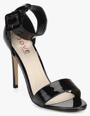 Jove Black Ankle Strap Stilettos women