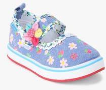 Kittens Navy Blue Floral Mary Jane Sneakers girls