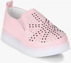 Kittens Pink Laser Cut Belly Shoes girls