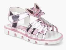 Kittens Pink Metallic Bow Sandals girls