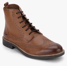 Knotty Derby Burbage Tan Brogue Boots men