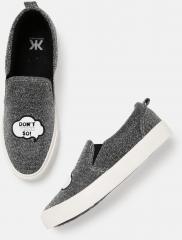 Kook N Keech Women Silver Slip on Sneakers