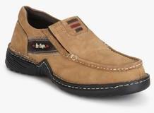 Lee Cooper Camel Moccasins Shoes men