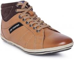 Lee Cooper Tan Brown Leather Flat Boots men