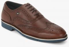 Louis Philippe Brown Brogue Oxford Lifestyle Shoes men
