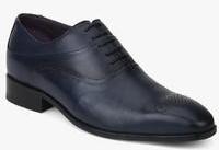 Louis Philippe Navy Blue Oxford Brogue Formal Shoes men