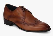 Louis Philippe Tan Derby Brogue Formal Shoes men