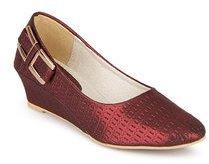 Lovely Chick Maroon Belly Shoes women