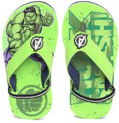 Marvel Green Thong Flip Flops boys