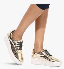 Mft Couture Golden Metallic Casual Sneakers women