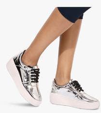 Mft Couture Silver Metallic Casual Sneakers women
