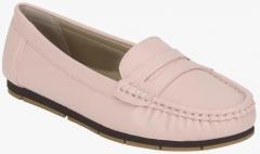 Mode By Red Tape Pink Synthetic Leather Regular Loafers women