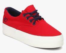 My Foot Red Casual Sneakers women