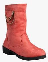 Nell Calf Length Pink Boots women