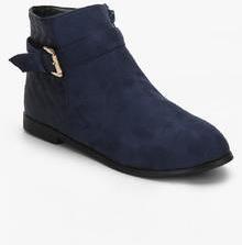 Nell Navy Blue Ankle Length Boots women