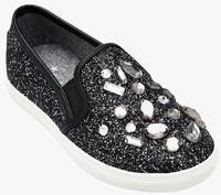 Next Black Embellished Skate Shoes girls