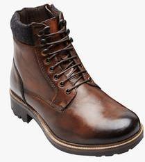 Next Burnished Leather Heavy Cleated Boot men