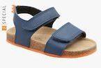 Next Navy Blue Leather Comfort Sandals boys