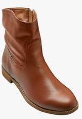 Next Tan Leather Slouch Ankle Boots women
