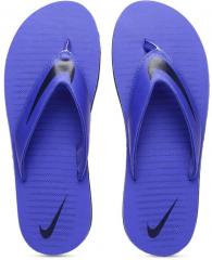 Nike Blue Solid Thong Flip Flops men