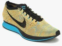 Nike Flyknit Racer Yellow Running Shoes women