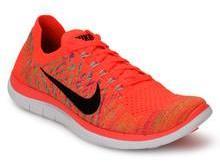 Nike Free 4.0 Flyknit Orange Running Shoes women