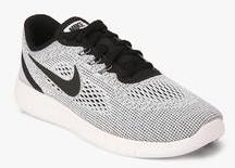 Nike Free Rn White Running Shoes boys