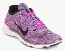 Nike Free Tr Flyknit Purple Training Shoes women