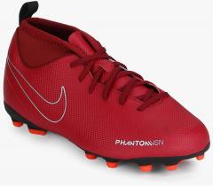 Nike Maroon Synthetic Football Shoes girls