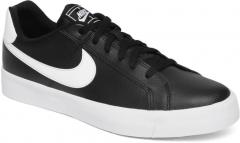 Nike Men Black COURT ROYALE AC Leather Sneakers