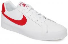 Nike Men White COURT ROYALE Leather Sneakers