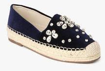 Olmiite Navy Blue Embellished Espadrille Lifestyle Shoes women