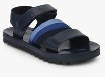 Pepsi Tonal Leather Navy Blue Sandals men