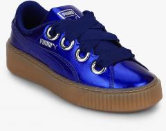 Puma Basket Platform Kiss Anodized Jr Blue Sneakers girls