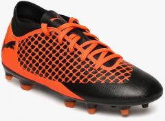 Puma Black & Orange Future 2.4 FG/AG Jr Football Shoes boys