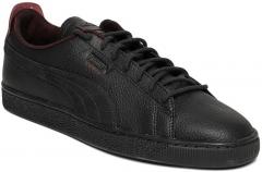 Puma Black Leather Regular Sneakers men