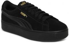 Puma Black Vikky Stacked Sd Suede Sneakers women