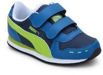 Puma Cabana Velcro Jr Blue Running Shoes girls