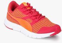 Puma Flexracer Material G Jr Orange Sneakers girls