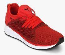 Puma Ignite 4 Netfit Red Running Shoes men