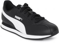 Puma Kids Black Turin Ii Leather Sneakers boys