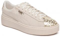 Puma Off White Suede Platform Athluxe Sneakers girls
