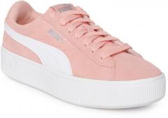 Puma Peach Coloured Vikky Stacked Sd Suede Sneakers women