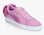 Puma Pink Suede Regular Sneakers girls