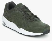 Puma R698 Allover Suede Olive Sneakers women